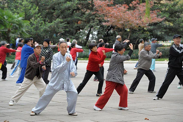 Tai chi and wellness travel visual for TCM and acupuncture experiences in China