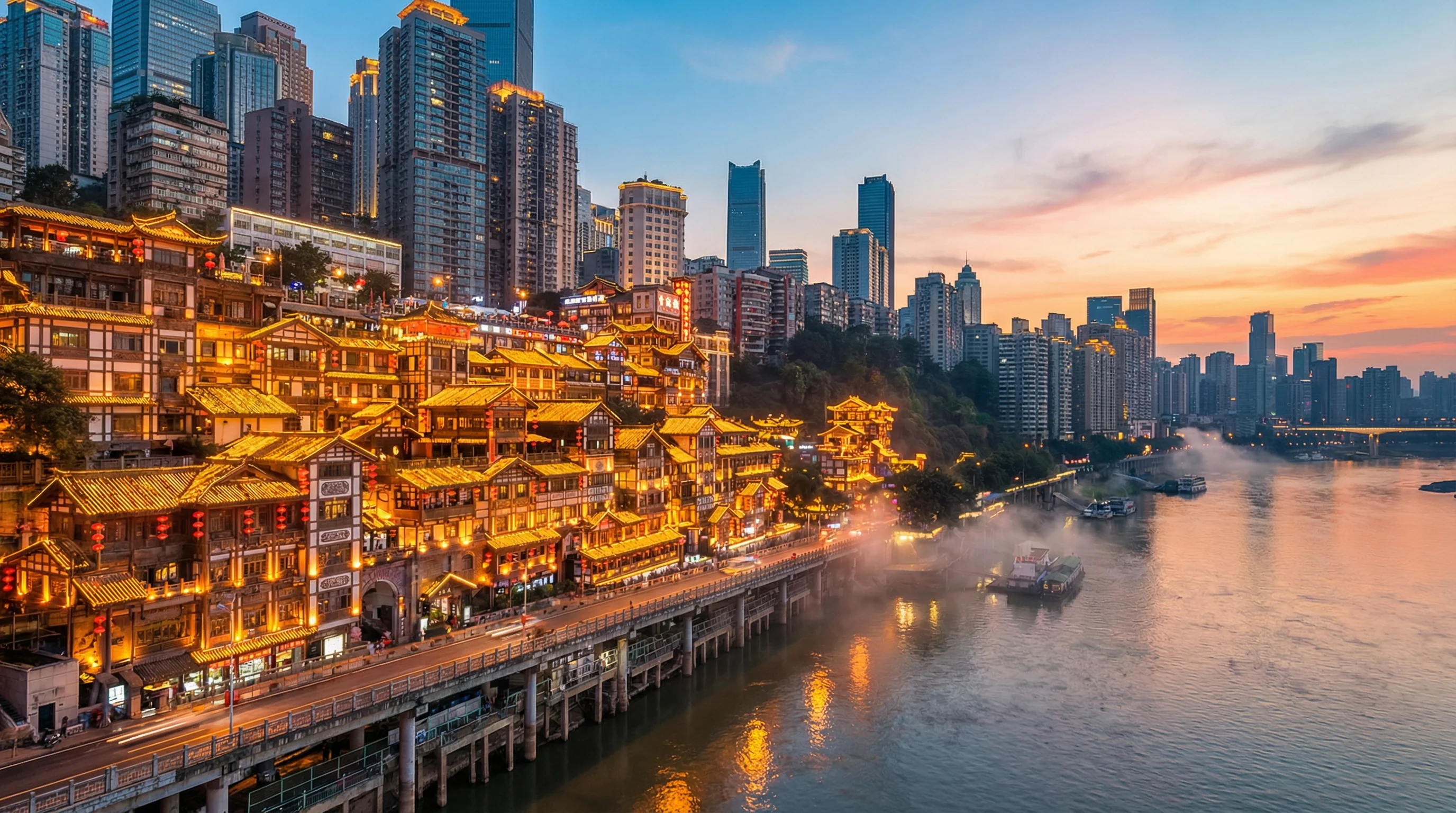 صورة تخطيط من BetterChinaTrip لـ جولات تشونغتشينغ الخاصة | اليانغتسي ودازو ووولونغ والهوت بوت