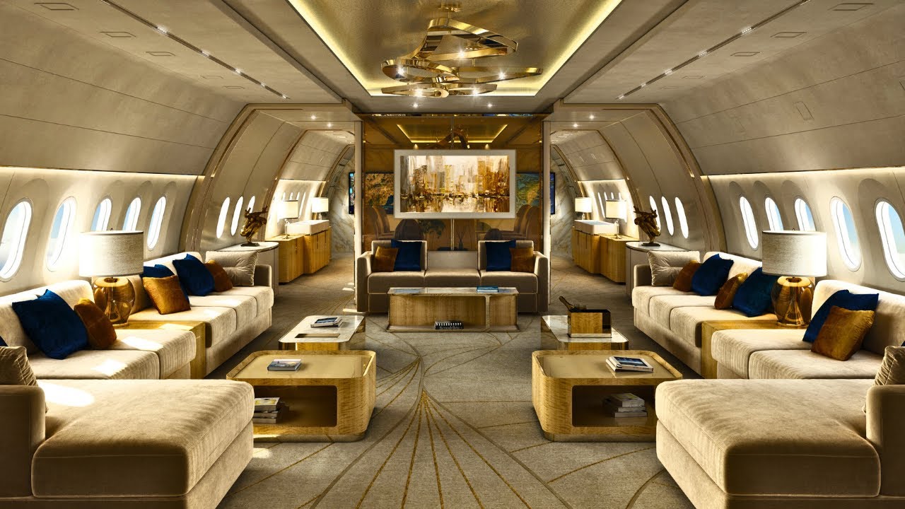 Private jet interior